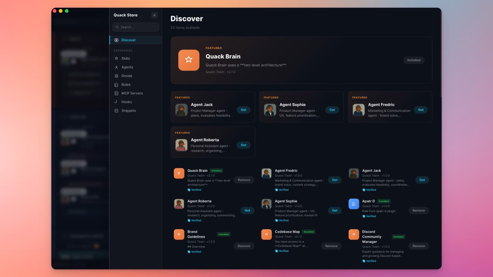 Quack Store - Browse agents, skills, and tools in an Apple App Store-style interface